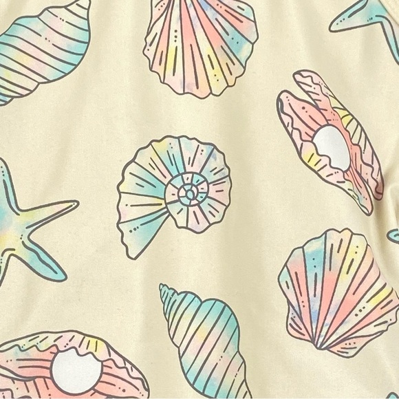 Old Navy Baby Girl Seashell Starfish Print One Piece Swimsuit Size 18-24 Months - Picture 9 of 16